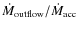 ${\dot M}_{\rm outflow} / {\dot M}_{\rm acc}$