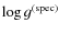 $\log g^{\rm (spec)}$