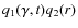 $q_1(\gamma ,t)q_2(r)$