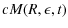 $\displaystyle cM(R, \epsilon, t)$