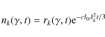 \begin{displaymath}n_k(\gamma ,t)=r_k(\gamma ,t){\rm e}^{-cl_0\lambda _k^2t/3}
\end{displaymath}