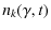 $\displaystyle n_k(\gamma ,t)$