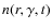 $\displaystyle n(r,\gamma ,t)$