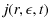 $\displaystyle j(r,\epsilon,t)$