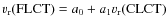 $v_{\rm {r}}({\rm FLCT})=a_0 + a_1 v_{\rm {r}}(\rm {CLCT})$