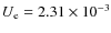 $U_{\rm e}=2.31 \times 10^{-3}$