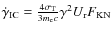 $\dot \gamma_{\rm IC}= \frac{4\sigma_{\rm
T}}{3m_{\rm e} c} \gamma^2 U_{\rm r} F_{\rm KN}$