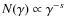 $N(\gamma) \propto \gamma^{-s}$