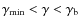 $\gamma_{\min} < \gamma <
\gamma_{\rm b}$