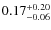 $0.17^{\rm +0.20}_{-0.06}$