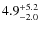 $4.9^{\rm +5.2}_{-2.0}$