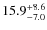 $15.9^{\rm +8.6}_{-7.0}$
