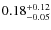 $0.18^{\rm +0.12}_{-0.05}$