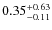 $0.35^{\rm +0.63}_{-0.11}$
