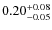 $0.20^{\rm +0.08}_{-0.05}$