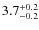 $3.7^{\rm +0.2}_{-0.2}$