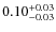 $0.10^{\rm +0.03}_{-0.03}$