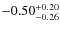$-0.50_{-0.26}^{\rm +0.20}$