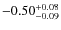 $-0.50_{-0.09}^{\rm +0.08}$