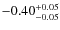 $-0.40_{-0.05}^{\rm +0.05}$