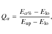 \begin{displaymath}Q_\alpha = \frac{E_{\alpha\%} - E_{\rm lo}}{E_{\rm up} - E_{\rm lo}},
\end{displaymath}