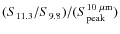 $(S_{11.3}/S_{9.8})/(S_{\rm peak}^{10~\mu{\rm m}})$