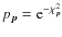 $p_{\vec p} = {\rm e}^{-\chi^2_{\vec p}}$