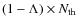 $(1-\Lambda)\times N_{\rm th}$
