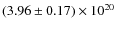 $(3.96\pm0.17) \times10^{20}$