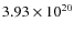 $3.93 \times 10^{20}$