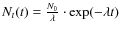 $ N_t(t)=\frac{N_0}{\lambda}\cdot \exp(-\lambda t)$