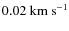 $0.02~{\rm km~s}^{-1}$