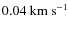 $0.04~{\rm km~s}^{-1}$