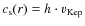 $c_{\rm s}(r)=h\cdot v_{\rm Kep}$