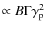 $\propto B\Gamma\gamma_{\rm p}^2$