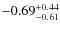 ${\rm -0.69_{-0.61}^{+0.44}}$