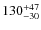 ${\rm 130_{-30}^{+47}}$