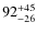 ${\rm 92_{-26}^{+45}}$