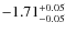 ${\rm -1.71_{-0.05}^{+0.05}}$