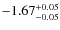 ${\rm -1.67_{-0.05}^{+0.05}}$