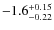 ${\rm -1.6_{-0.22}^{+0.15}}$