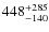 ${\rm 448_{-140}^{+285}}$