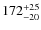 $\rm 172_{-20}^{+25}$