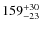 $\rm 159_{-23}^{+30}$