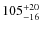 $\rm 105_{-16}^{+20}$