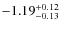 $\rm -1.19_{-0.13}^{+0.12}$