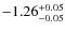 $\rm -1.26_{-0.05}^{+0.05}$