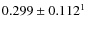 $0.299\pm0.112^1$