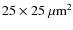 $25 \times 25~\mu{\rm m}^{2}$