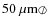 $50~\mu{\rm
m} {\ \hbox{$\scriptstyle/\mkern-13mu\mathchar''20D $ }}$